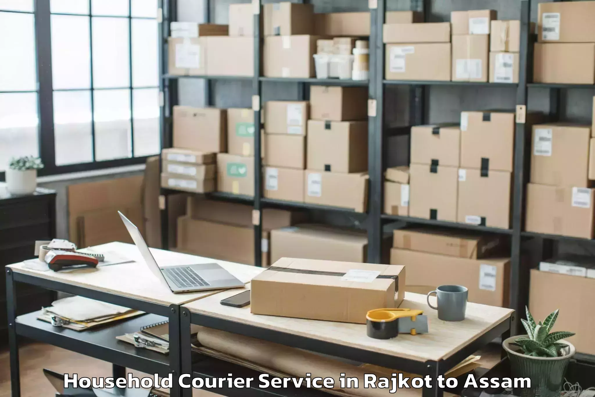 Quality Rajkot to Golaghat Household Courier